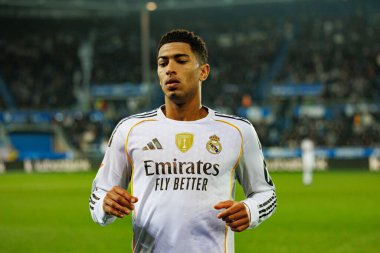 Jude Bellingham, Mendizorroza 'da Deportivo Alaves ve Real Madrid FC takımları arasında oynanan LaLiga EA SPORTS maçı sırasında görüldü (Maciej Rogowski / Ball Raw Images)