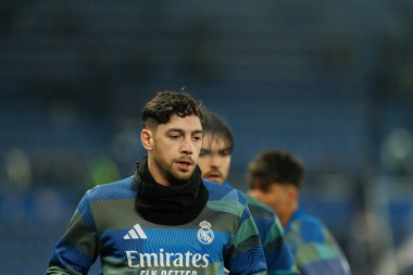 Federico Valverde, Mendizorroza 'da Deportivo Alaves ve Real Madrid FC takımları arasında oynanan LaLiga EA SPORTS maçı sırasında görüldü (Maciej Rogowski / Ball Raw Images)