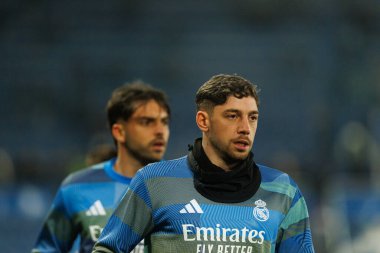 Federico Valverde, Mendizorroza 'da Deportivo Alaves ve Real Madrid FC takımları arasında oynanan LaLiga EA SPORTS maçı sırasında görüldü (Maciej Rogowski / Ball Raw Images)