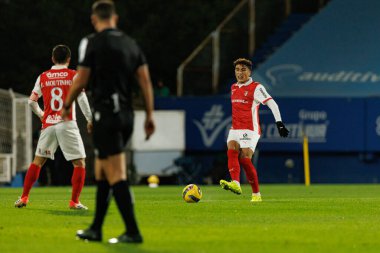 Vitor Carvalho, Liga Portekiz maçı sırasında Estoril Praia ve SC Braga takımları arasında Estadio Antonio Coimbra da Mota 'da görüldü (Maciej Rogowski / Ball Raw Images)