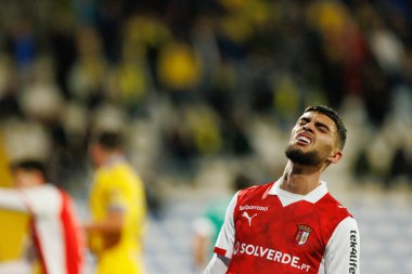 Gabriel Martinez Liga Portekiz maçı sırasında Estoril Praia ve SC Braga takımları arasında Estadio Antonio Coimbra da Mota 'da görüldü (Maciej Rogowski / Ball Raw Images)