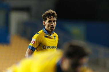 Jandro Orellana, Liga Portekiz maçı sırasında Estoril Praia ve SC Braga takımları arasında Estadio Antonio Coimbra da Mota 'da görüldü (Maciej Rogowski / Ball Raw Images)