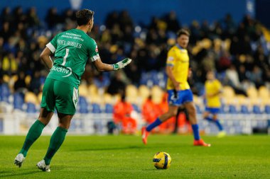 Joel Robles, Liga Portekiz maçı sırasında Estoril Praia ve SC Braga takımları arasında Estadio Antonio Coimbra da Mota 'da görüldü (Maciej Rogowski / Ball Raw Images)
