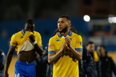 Yanis Begraoui, Liga Portekiz maçı sırasında Estoril Praia ve SC Braga takımları arasında Estadio Antonio Coimbra da Mota 'da görüldü (Maciej Rogowski / Ball Raw Images)