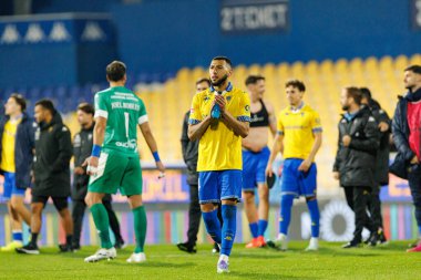 Yanis Begraoui, Liga Portekiz maçı sırasında Estoril Praia ve SC Braga takımları arasında Estadio Antonio Coimbra da Mota 'da görüldü (Maciej Rogowski / Ball Raw Images)