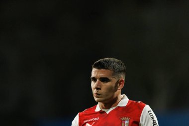 Victor Gomez, Liga Portekiz maçı sırasında Estoril Praia ve SC Braga takımları arasında Estadio Antonio Coimbra da Mota 'da görüldü (Maciej Rogowski / Ball Raw Images)