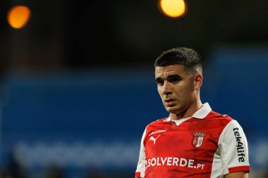 Victor Gomez, Liga Portekiz maçı sırasında Estoril Praia ve SC Braga takımları arasında Estadio Antonio Coimbra da Mota 'da görüldü (Maciej Rogowski / Ball Raw Images)