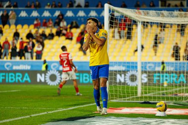 Andre Lacxmicant, Liga Portekiz maçı sırasında Estoril Praia ve SC Braga takımları arasında Estadio Antonio Coimbra da Mota (Maciej Rogowski / Ball Raw Images)