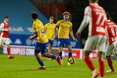 Jordan Holsgrove, Liga Portekiz maçı sırasında Estoril Praia ve SC Braga takımları arasında Estadio Antonio Coimbra da Mota 'da görüldü (Maciej Rogowski / Ball Raw Images)