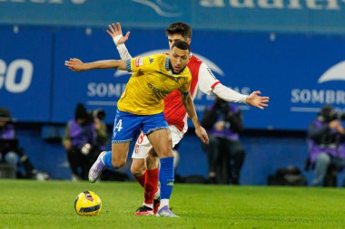 Yanis Begraoui ve Pau Victor, Liga Portekiz maçı sırasında Estoril Praia ve SC Braga takımları arasında Estadio Antonio Coimbra da Mota (Maciej Rogowski / Ball Raw Images)