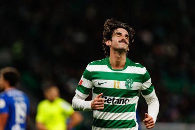 Francisco Trincao, Liga Portekiz maçı sırasında Estadio Jose Alvalade 'de Sporting CP ve AVS Futebol SAD takımları arasında görüldü (Maciej Rogowski / Ball Raw Images)