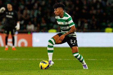 Alisson Santos, Liga Portekiz maçı sırasında Estadio Jose Alvalade 'deki AVS Futebol SAD (Maciej Rogowski / Ball Raw Images) takımları arasında görüldü.)