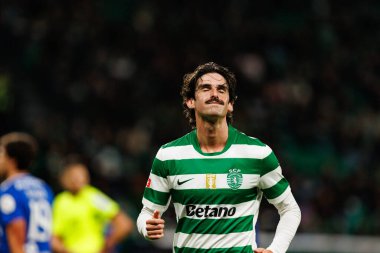 Francisco Trincao, Liga Portekiz maçı sırasında Estadio Jose Alvalade 'de Sporting CP ve AVS Futebol SAD takımları arasında görüldü (Maciej Rogowski / Ball Raw Images)