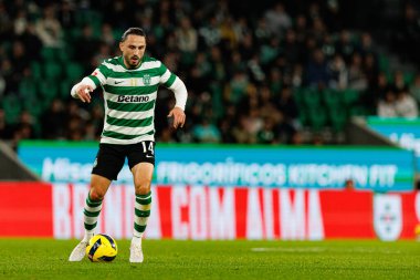 Giorgi Kochorashvili, Liga Portekiz maçı sırasında Estadio Jose Alvalade 'deki AVS Futebol SAD (Maciej Rogowski / Ball Raw Images) takımları arasında görüldü.)