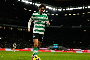 Francisco Trincao, Liga Portekiz maçı sırasında Estadio Jose Alvalade 'de Sporting CP ve AVS Futebol SAD takımları arasında görüldü (Maciej Rogowski / Ball Raw Images)