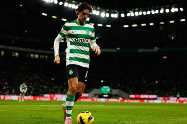 Francisco Trincao, Liga Portekiz maçı sırasında Estadio Jose Alvalade 'de Sporting CP ve AVS Futebol SAD takımları arasında görüldü (Maciej Rogowski / Ball Raw Images)