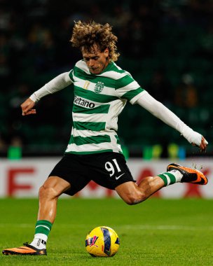 Ricardo Mangas, Liga Portekiz maçı sırasında Estadio Jose Alvalade 'deki AVS Futebol SAD (Maciej Rogowski / Ball Raw Images) takımları arasında görüldü.)