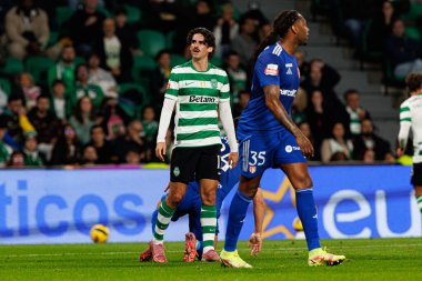 Francisco Trincao, Liga Portekiz maçı sırasında Estadio Jose Alvalade 'de Sporting CP ve AVS Futebol SAD takımları arasında görüldü (Maciej Rogowski / Ball Raw Images)