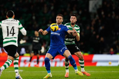 Tomane ve Goncalo Inacio, Liga Portekiz maçı sırasında Estadio Jose Alvalade 'de (Maciej Rogowski / Ball Raw Images) Sporting CP ve AVS Futebol SAD takımları arasında görüldü.)