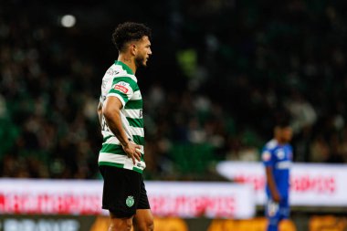 Luis Suarez, Liga Portekiz maçı sırasında Estadio Jose Alvalade 'deki AVS Futebol SAD (Maciej Rogowski / Ball Raw Images) takımları arasında görüldü.)