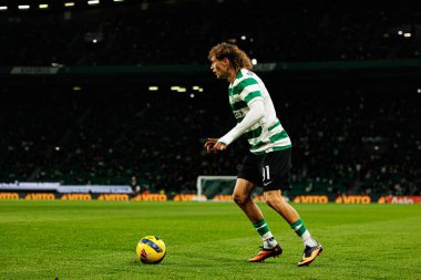 Ricardo Mangas, Liga Portekiz maçı sırasında Estadio Jose Alvalade 'deki AVS Futebol SAD (Maciej Rogowski / Ball Raw Images) takımları arasında görüldü.)