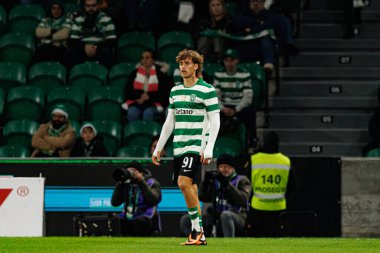 Ricardo Mangas, Liga Portekiz maçı sırasında Estadio Jose Alvalade 'deki AVS Futebol SAD (Maciej Rogowski / Ball Raw Images) takımları arasında görüldü.)