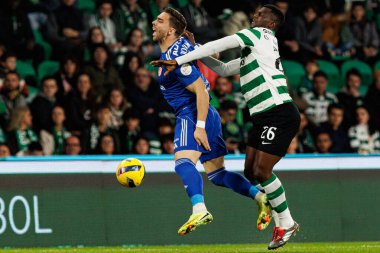 Tomane ve Ousmane Diomande, Liga Portekiz maçı sırasında Estadio Jose Alvalade 'de (Maciej Rogowski / Ball Raw Images) Sporting CP ve AVS Futebol SAD takımları arasında görüldü.)