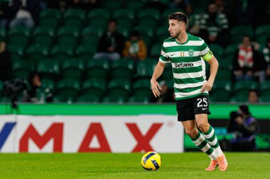 Goncalo Inacio, Liga Portekiz maçı sırasında Estadio Jose Alvalade 'de Sporting CP ve AVS Futebol SAD takımları arasında görüldü (Maciej Rogowski / Ball Raw Images)