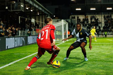 Andreas Schjelderup, SC Farense ve SL Benfica takımları arasında Estadio Sao Luis (Maciej Rogowski / Ball Raw Images) maçında görüldü.)