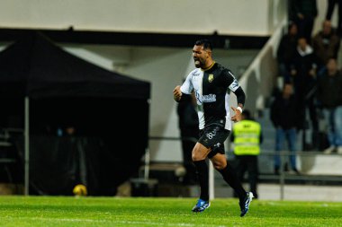 Franco Romero, SC Farense ve Estadio Sao Luis (Maciej Rogowski / Ball Raw Images) takımları arasında oynanan Portekiz maçında gol attıktan sonra kutlama yaparken görüldü.)