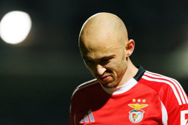 Fredrik Aursnes, Taca de Portugal maçında Estadio Sao Luis 'de SC Farense ve SL Benfica takımları arasında görüldü (Maciej Rogowski / Ball Raw Images)