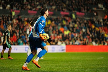 Augusto Batalla LaLiga EA SPORTS maçı sırasında Rayo Vallecano ve Real Betis Balompie (Maciej Rogowski / Ball Raw Images) takımları arasında görüldü)