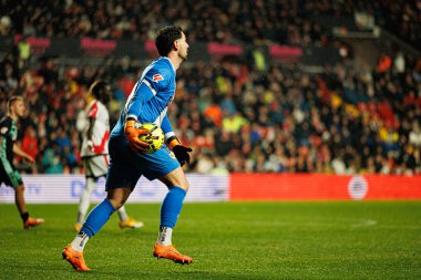 Augusto Batalla LaLiga EA SPORTS maçı sırasında Rayo Vallecano ve Real Betis Balompie (Maciej Rogowski / Ball Raw Images) takımları arasında görüldü)