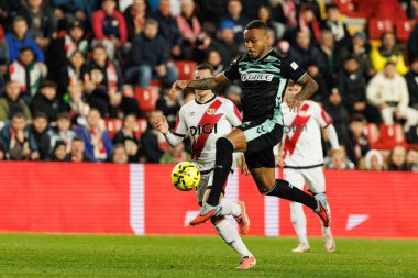 Jorge de Frutos ve Natan, LaLiga EA SPORTS maçı sırasında Rayo Vallecano ve Real Betis Balompie (Maciej Rogowski / Ball Raw Images) takımları arasında görüldü.)