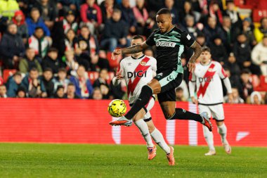 Jorge de Frutos ve Natan, LaLiga EA SPORTS maçı sırasında Rayo Vallecano ve Real Betis Balompie (Maciej Rogowski / Ball Raw Images) takımları arasında görüldü.)