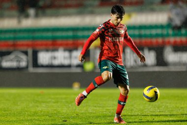 Rodrigo Alonso, Liga Portekiz maçı sırasında CF Estrela Amadora ve Moreirense FC (Maciej Rogowski / Ball Raw Images) takımları arasında görüldü.)