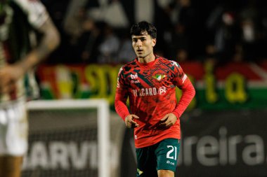 Rodrigo Alonso, Liga Portekiz maçı sırasında CF Estrela Amadora ve Moreirense FC (Maciej Rogowski / Ball Raw Images) takımları arasında görüldü.)
