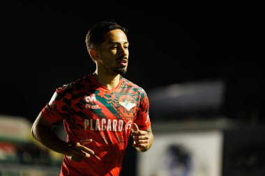Alan de Souza Guimaraes Liga Portekiz maçı sırasında CF Estrela Amadora ve Moreirense FC (Maciej Rogowski / Ball Raw Images) takımları arasında görüldü.)