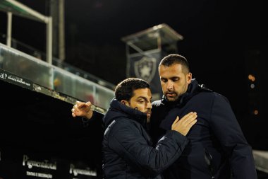 Vasco Botelho da Costa ve Joao Nuno, Liga Portekiz maçı sırasında CF Estrela Amadora ve Moreirense FC (Maciej Rogowski / Ball Raw Images) takımları arasında görüldü.)