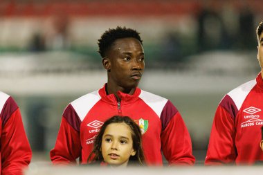 Alex Sola, Liga Portekiz maçı sırasında CF Estrela Amadora ve Moreirense FC (Maciej Rogowski / Ball Raw Images) takımları arasında görüldü.)