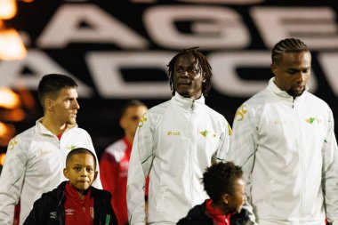 Mateja Stjepanoviç, Gilberto Batista ve Maracas, Liga Portekiz maçında CF Estrela Amadora ve Moreirense FC (Maciej Rogowski / Ball Raw Images) takımları arasında görüldü.)