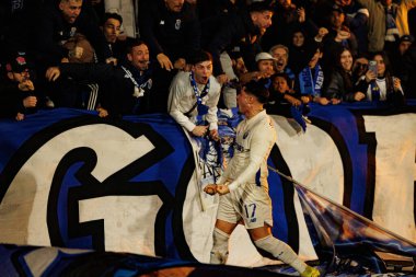 Borja Sainz, FC Alverca ve FC Porto (Maciej Rogowski / Ball Raw Images) takımları arasında oynanan Liga Portekiz maçında gol attıktan sonra kutlama yaparken görüldü.)