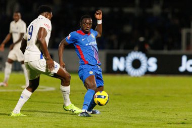 Samu Aghehowa ve Sabit Abdulai, Liga Portekiz maçı sırasında FC Alverca ve FC Porto (Maciej Rogowski / Ball Raw Images) takımları arasında görüldü.)