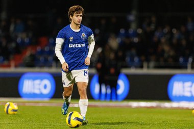 Rodrigo Mora Liga Portekiz maçı sırasında FC Alverca ve FC Porto takımları arasında görüldü (Maciej Rogowski / Ball Raw Images)