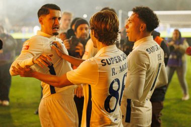 Porto oyuncuları, FC Alverca ve FC Porto (Maciej Rogowski / Ball Raw Images) takımları arasında Liga Portekiz maçında Borja Sainz 'den gol üstüne gol atarken görüldü.)