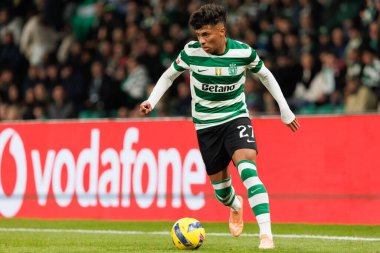 Alisson Santos, Liga Portekiz maçı sırasında Estadio Jose Alvalade 'deki Sporting CP ve Rio Ave FC takımları arasında görüldü (Maciej Rogowski / Ball Raw Images)