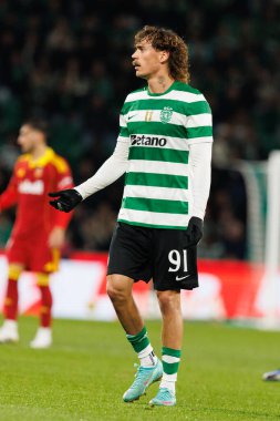 Ricardo Mangas, Liga Portekiz maçı sırasında Estadio Jose Alvalade 'deki Sporting CP ve Rio Ave FC takımları arasında görüldü (Maciej Rogowski / Ball Raw Images)