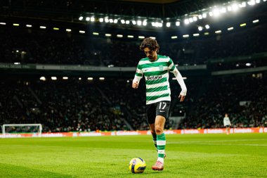 Francisco Trincao, Liga Portekiz maçı sırasında Estadio Jose Alvalade 'deki Sporting CP ve Rio Ave FC takımları arasında görüldü (Maciej Rogowski / Ball Raw Images)