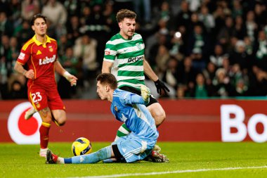 Liga Portekiz maçında Estadio Jose Alvalade 'de (Maciej Rogowski / Ball Raw Images) Sporting CP ve Rio Ave FC takımları arasında görülen Fotis Ioannidis ve Cezary Miszta)