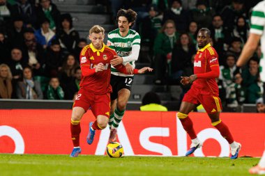 Jakub Brabec ve Francisco Trincao, Liga Portekiz maçı sırasında Estadio Jose Alvalade 'de (Maciej Rogowski / Ball Raw Images) Sporting CP ve Rio Ave FC takımları arasında görüldü.)